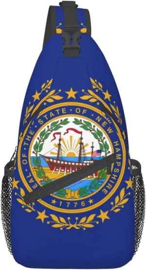 North Carolina State Flag Print Small Backpack Sling Bag For Women Men, Chest Bag Daypack Crossbody For Travel Sport