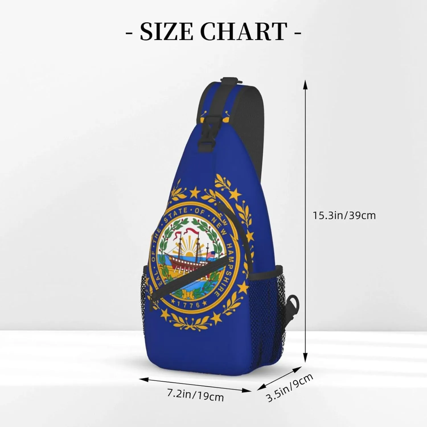 North Carolina State Flag Print Small Backpack Sling Bag For Women Men, Chest Bag Daypack Crossbody For Travel Sport
