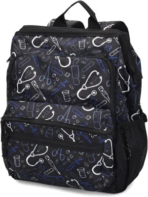 Nurse Mates Ultimate Backpack | Heavy Duty Zippers | Multiple Storage Compartments| Laptop Interior Compartment