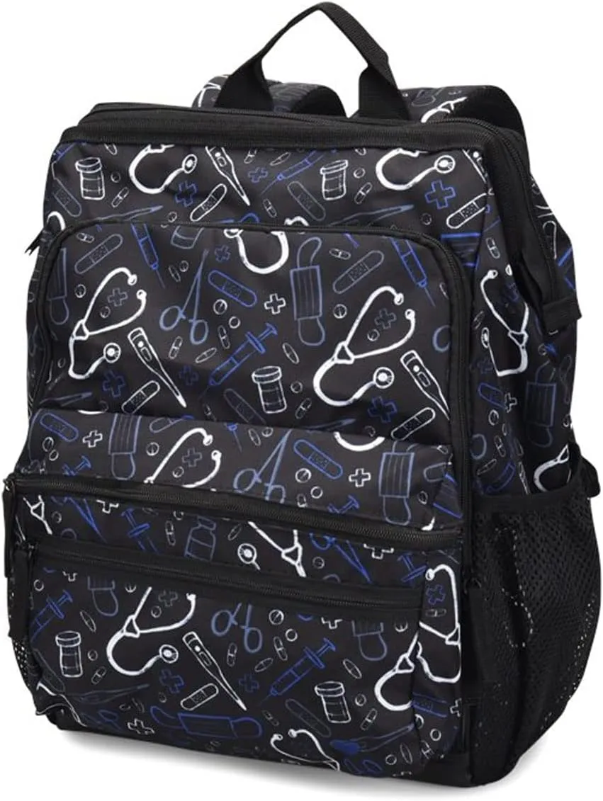 Nurse Mates Ultimate Backpack | Heavy Duty Zippers | Multiple Storage Compartments| Laptop Interior Compartment