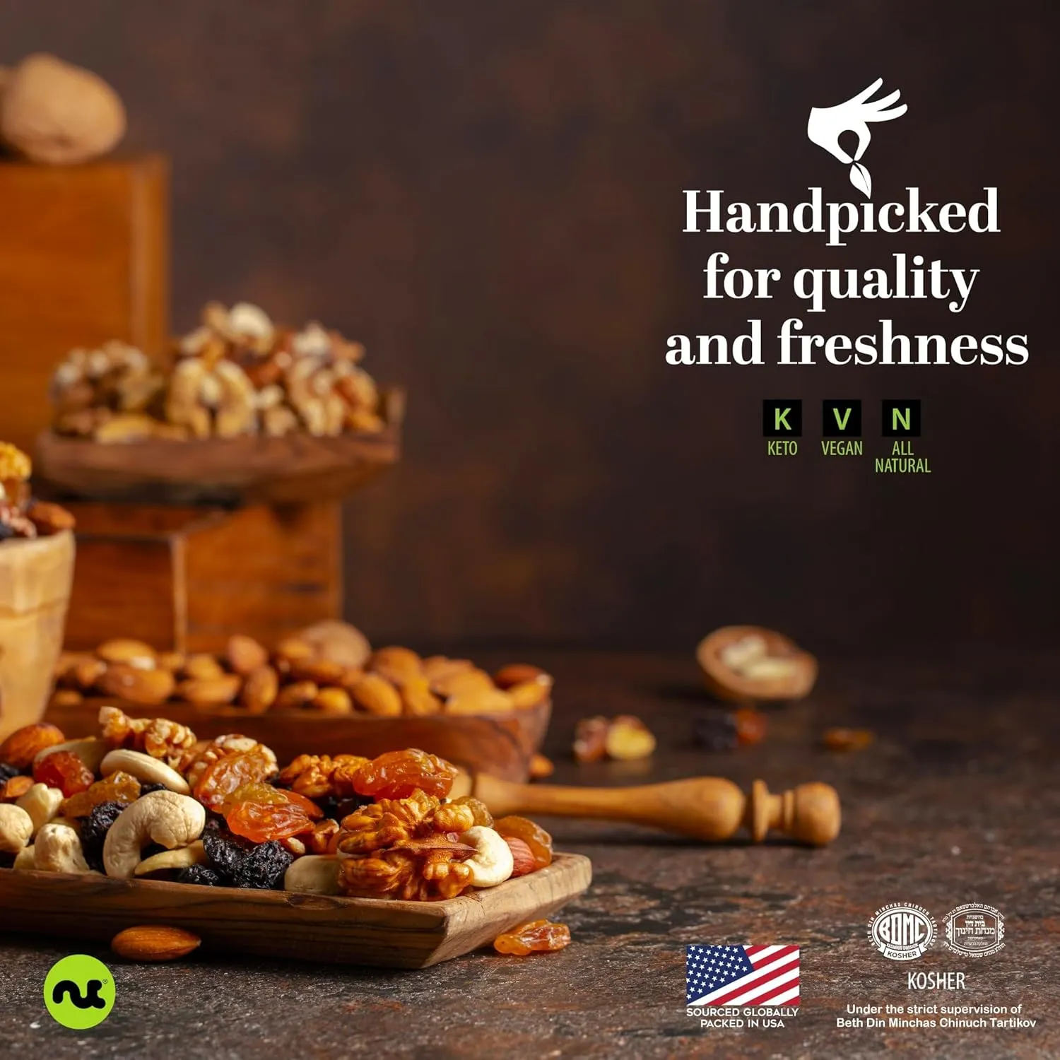 NUT CRAVINGS - Raw Blanched Hazelnuts Filberts - Unsalted, Shelled, (32oz - 2 LB) Bulk Nuts Packed Fresh in Resealable Bag - Kosher Healthy Snack, Natural Keto Vegan - Ideal for Trail Mixed Nuts