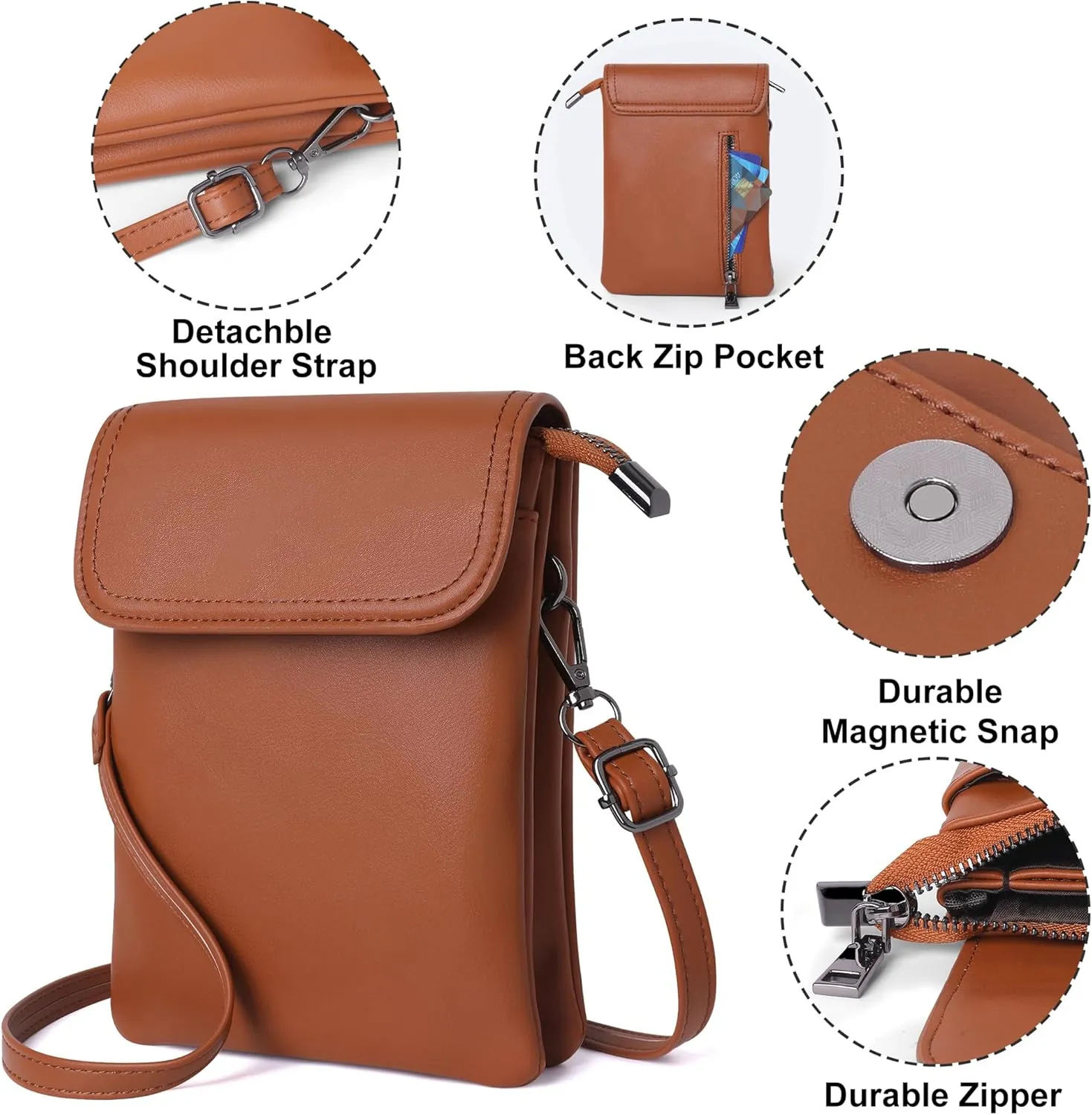 OIDERY Crossbody Bags for Women Small Cell Phone Wallet Purse with Adjustable Strap Women's Shoulder Handbag