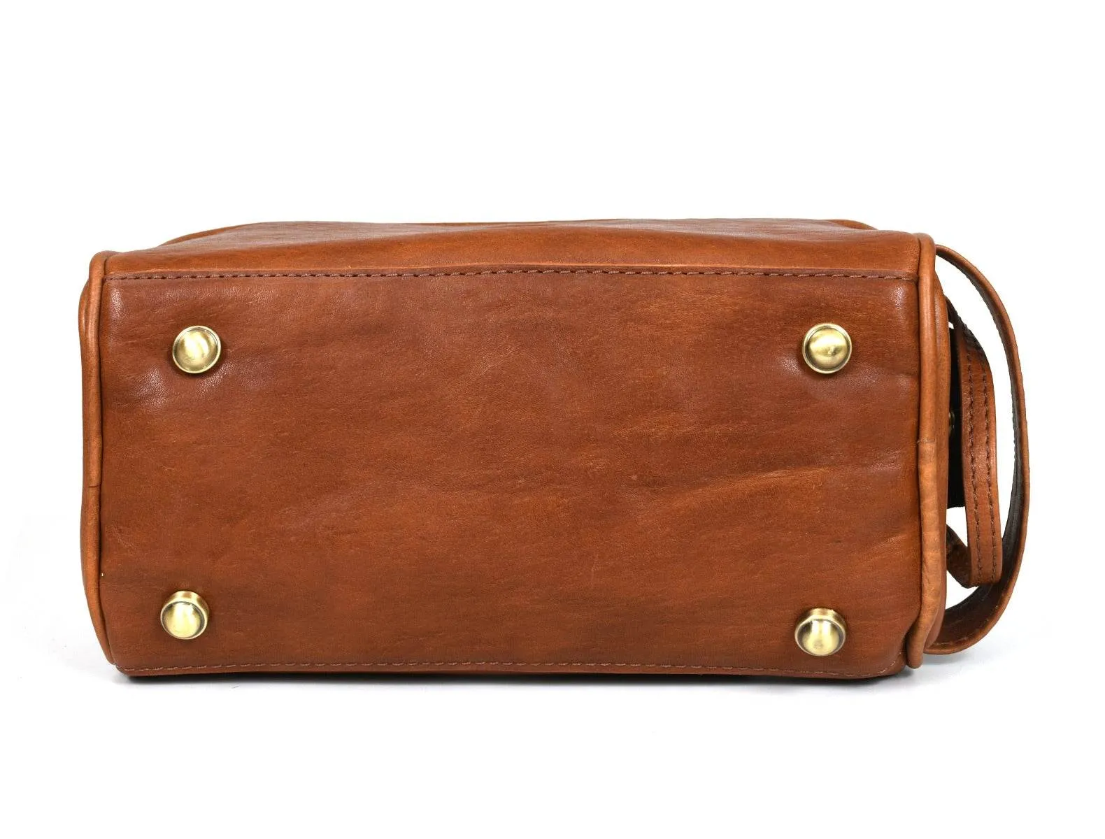 Omaha Leather Toiletry Bag - Tawny Brown