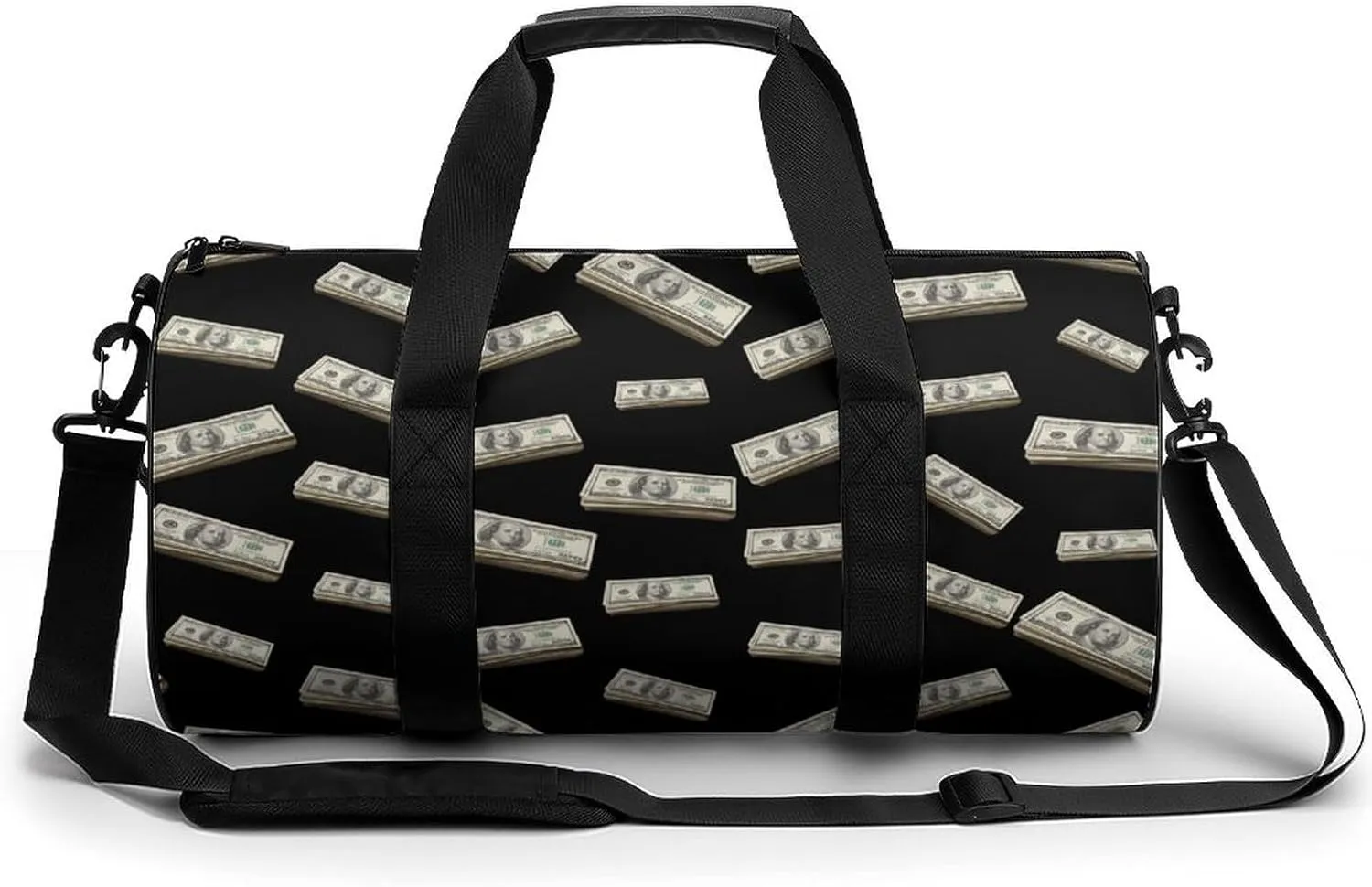 One Hundreddollar Bill U.S. Travel Duffel Bag Gym Bags Sports Tote Shoulder Weekender Handbag for Men Women