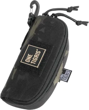 OneTigris Eyeglasses Hard Case Tactical Molle Zipper Sunglasses Carrying Case 1000D Nylon with Clip