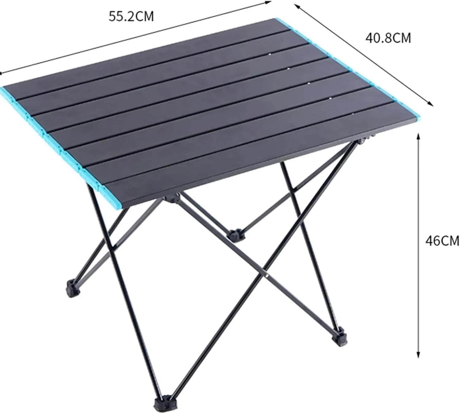 Outdoor Folding Table Aluminum Alloy Folding Table, Lightweight Portable Folding Table with Pocket, Organizer and Light Stand for Picnic Camping(Red,55.2x40.8x46cm)