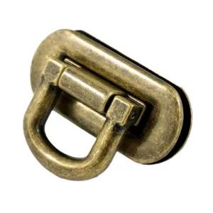 Oval Flip Lock - Antique Brass