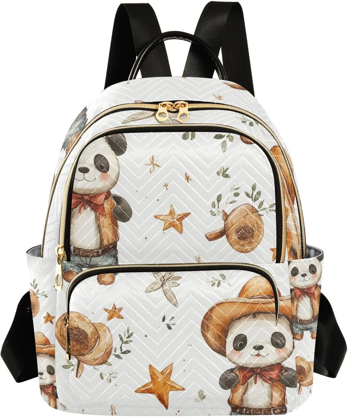 Panda Cowboy Primitive Charm 14 Inch Work Business laptop backpack fashion backpack purse for business