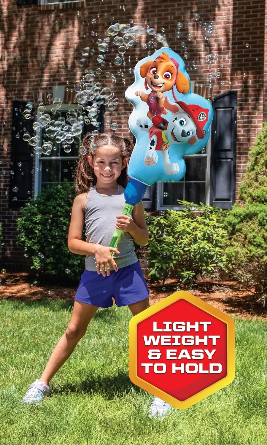 PAW Patrol Bubble Machine Amazon Exclusive Huge Inflatable Bubble Machine for Kids Includes a Stand and Bonus 40oz of Bubble Solution 2 in 1 Play Pattern for Maximum Bubble Toy Fun