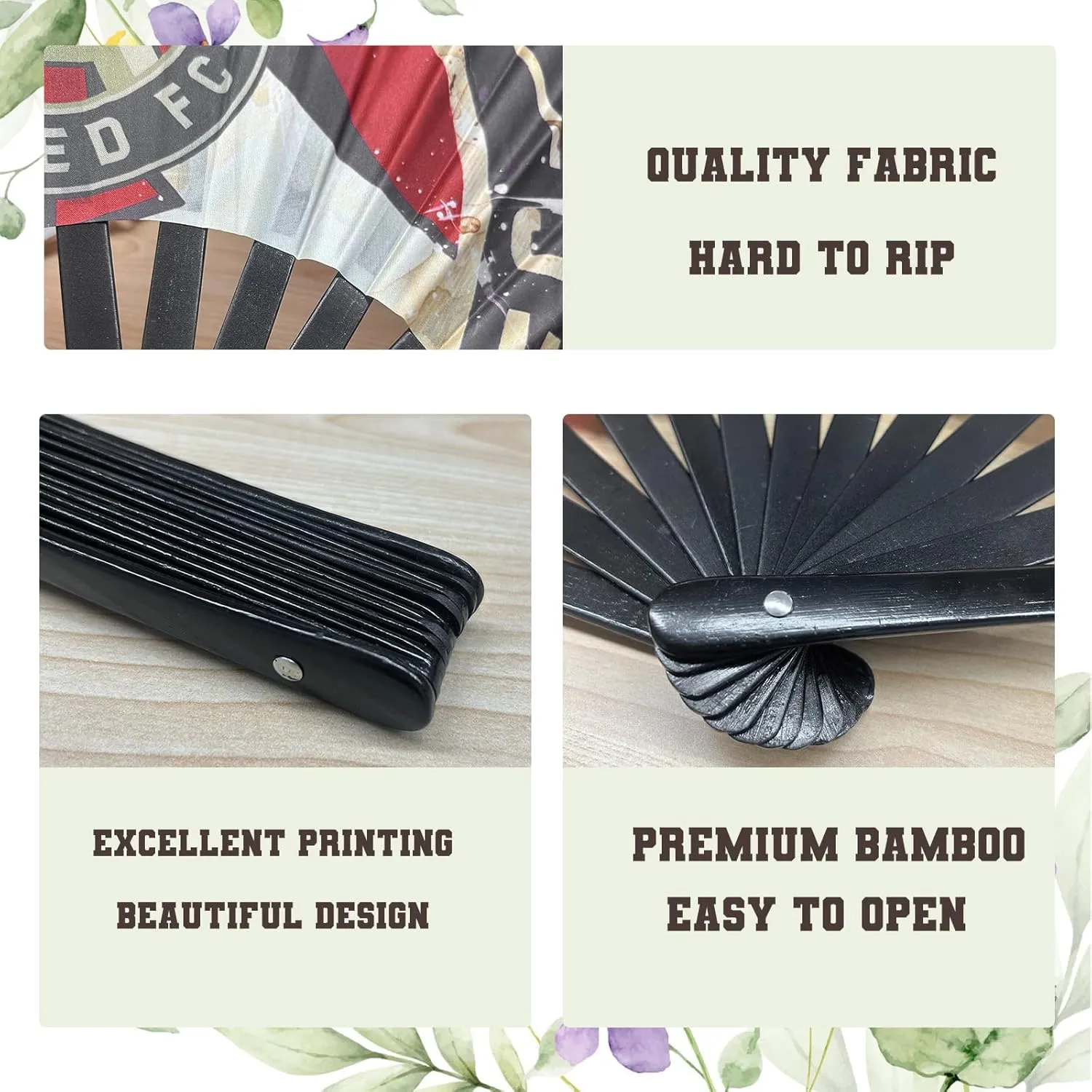 Personalized Decorative Folding Fans Custom Handheld Fans Folding Picture Photo Hand Fans Wedding Party Props Decoration Dancing Cosplay 10PCS