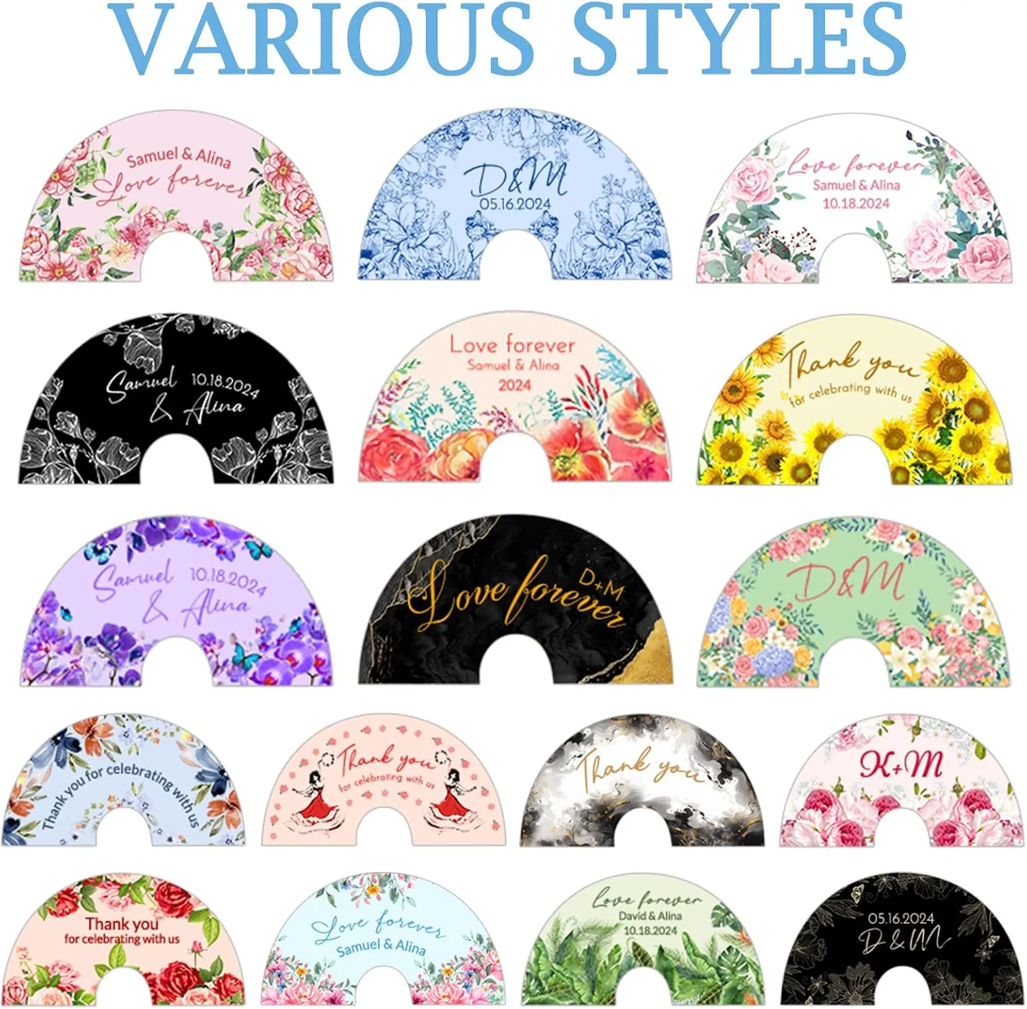Personalized Decorative Folding Fans Custom Handheld Fans Folding Picture Photo Hand Fans Wedding Party Props Decoration Dancing Cosplay 10PCS