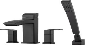 Pfister LG64D1B Kenzo Roman Tub Trim Kit, Matte Black