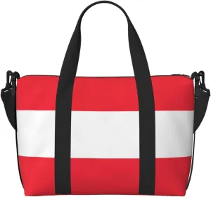 Phayah Austrian Flag Crossbody Travel Bag Overnighter Duffel Bags Carry On Size Ideal For School Or Overnight Travel Bag