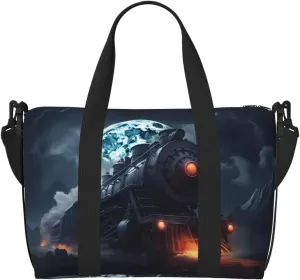 Phayah Powerful Locomotive Crossbody Travel Bag Overnighter Duffel Bags Carry On Size Ideal For School Or Overnight Travel Bag