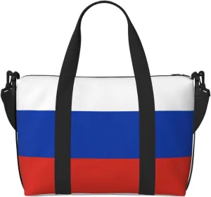 Phayah Russian Flag Crossbody Travel Bag Overnighter Duffel Bags Carry On Size Ideal For School Or Overnight Travel Bag