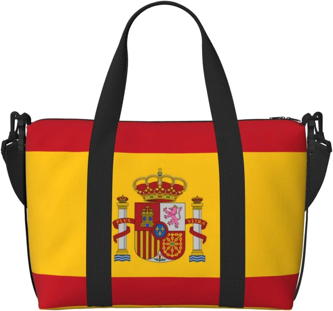 Phayah Spanish Flag Crossbody Travel Bag Overnighter Duffel Bags Carry On Size Ideal For School Or Overnight Travel Bag
