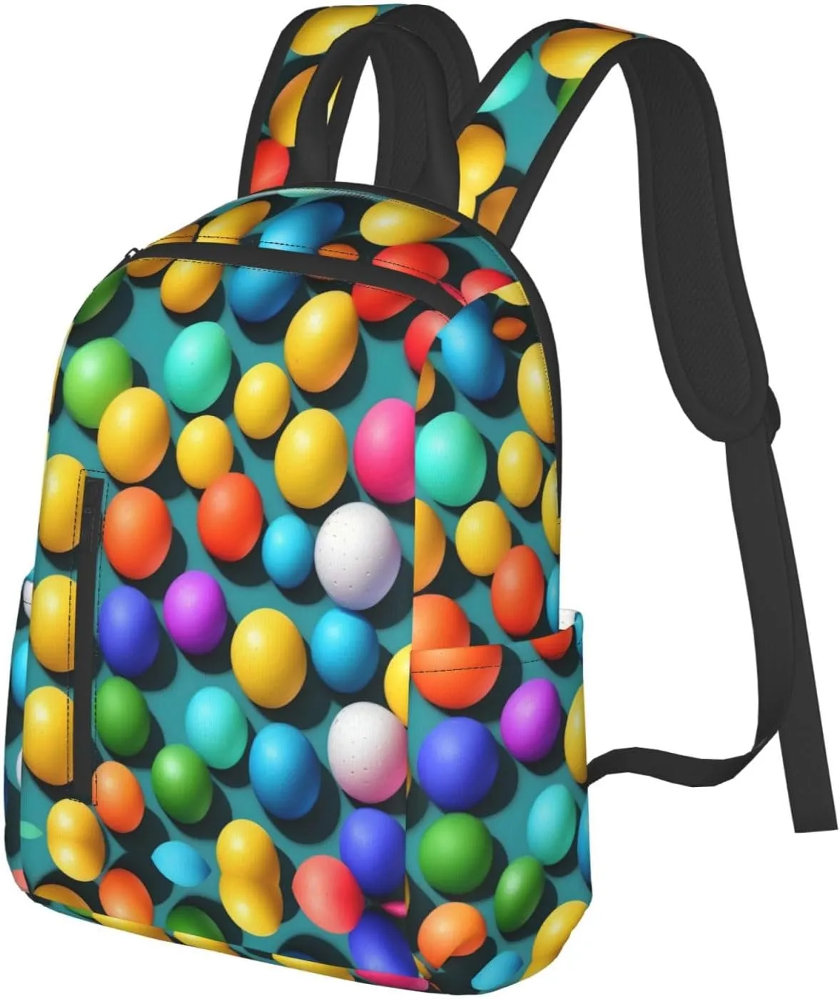 Pickleball Balls Colors print Lightweight Laptop Backpack Travel Daypack Bookbag for Women Men for Travel Work