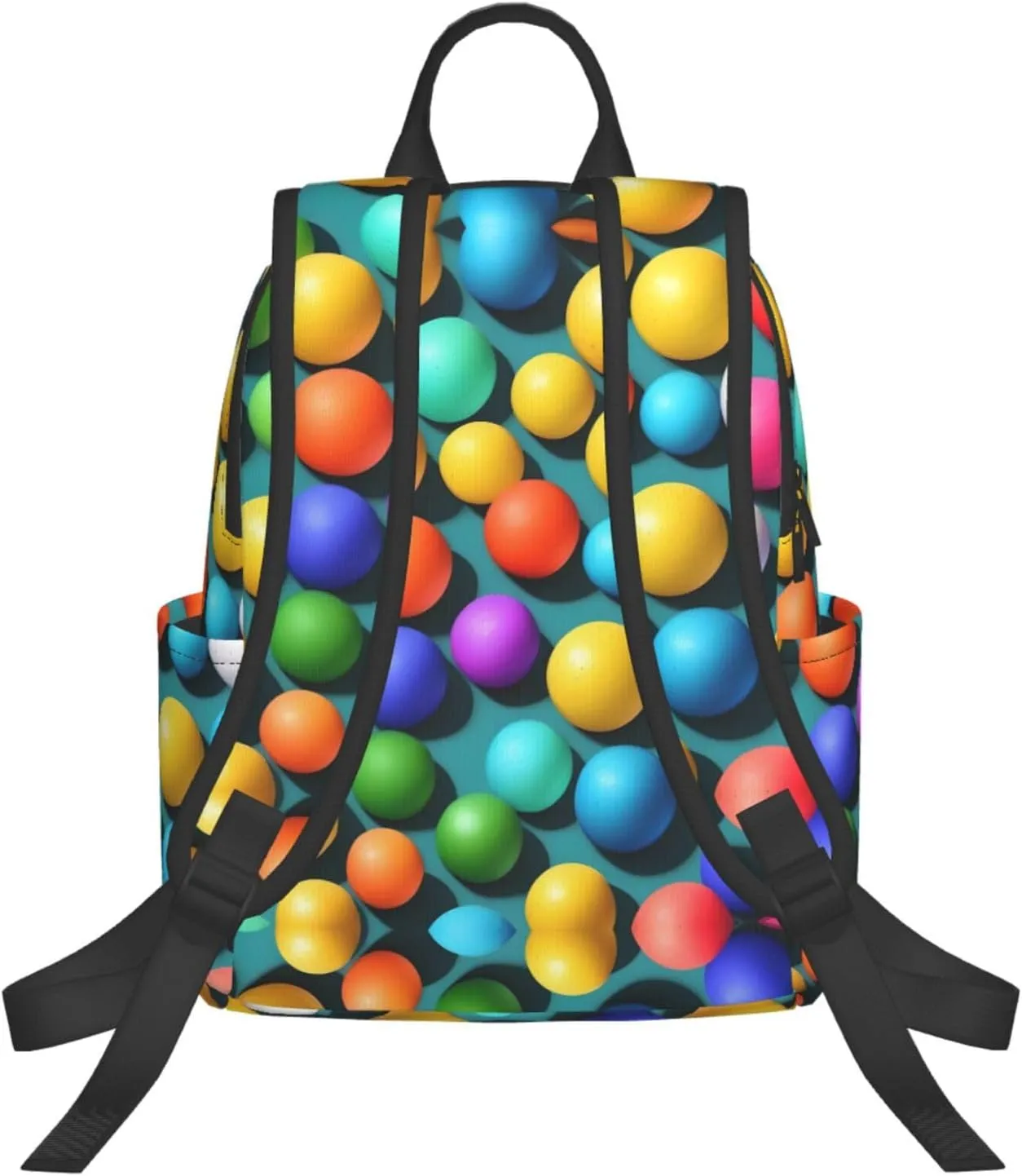 Pickleball Balls Colors print Lightweight Laptop Backpack Travel Daypack Bookbag for Women Men for Travel Work