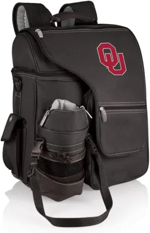 PICNIC TIME NCAA Oklahoma Sooners Turismo Backpack Cooler with Water Bottle Carrier - Soft Cooler Backpack - Travel Cooler Bag