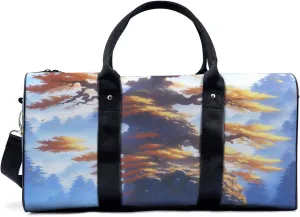 Pine trees on the cliff Travel Duffel Bag for Woman Weekender Bag Man Tote Gym Bag Sport Gym Bag Hospital Bag for Labor and Delivery Overnight Bag Luggage Bag