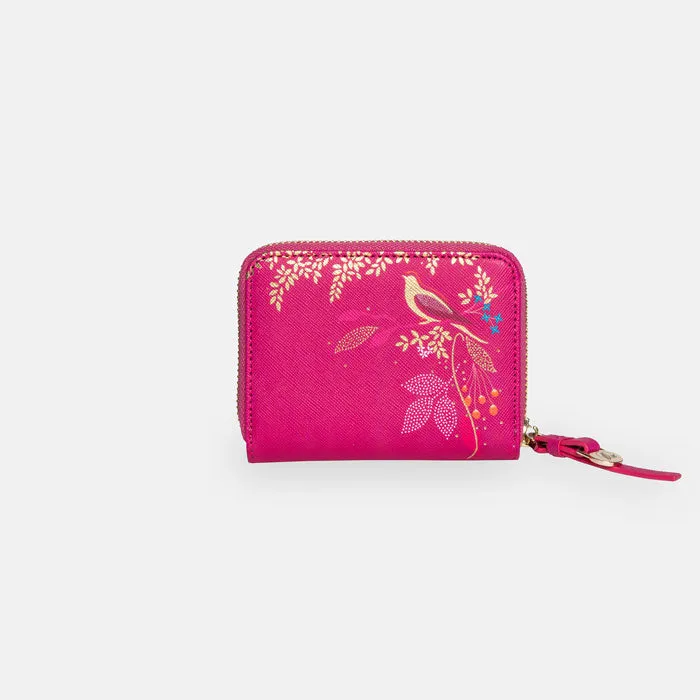 Pink Birds Small Zip Purse