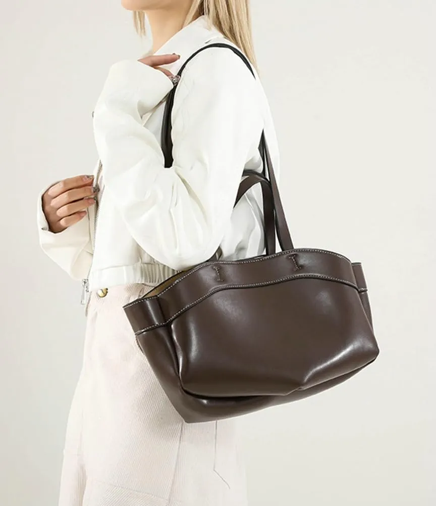 Pocadri Tote Bag for Women Magnetic Buckle Shoulder Handbag Vegan Leather Purses for Work College Dating