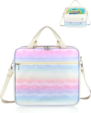 Portable Carrying Bag Compatible with LeapFrog LeapStart 3D Interactive Learning System,Cute Pink Storage Case,Holder for 5-6 Books (Bag Only)