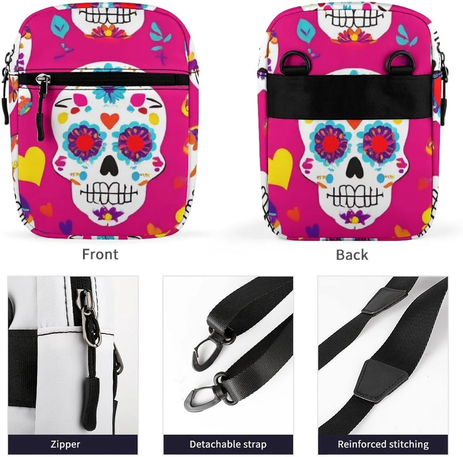 Portable Crossbody Shoulder Bag for Women, Travel Mini Pouch Waterproof Casual Zipper Cell Phone Purse