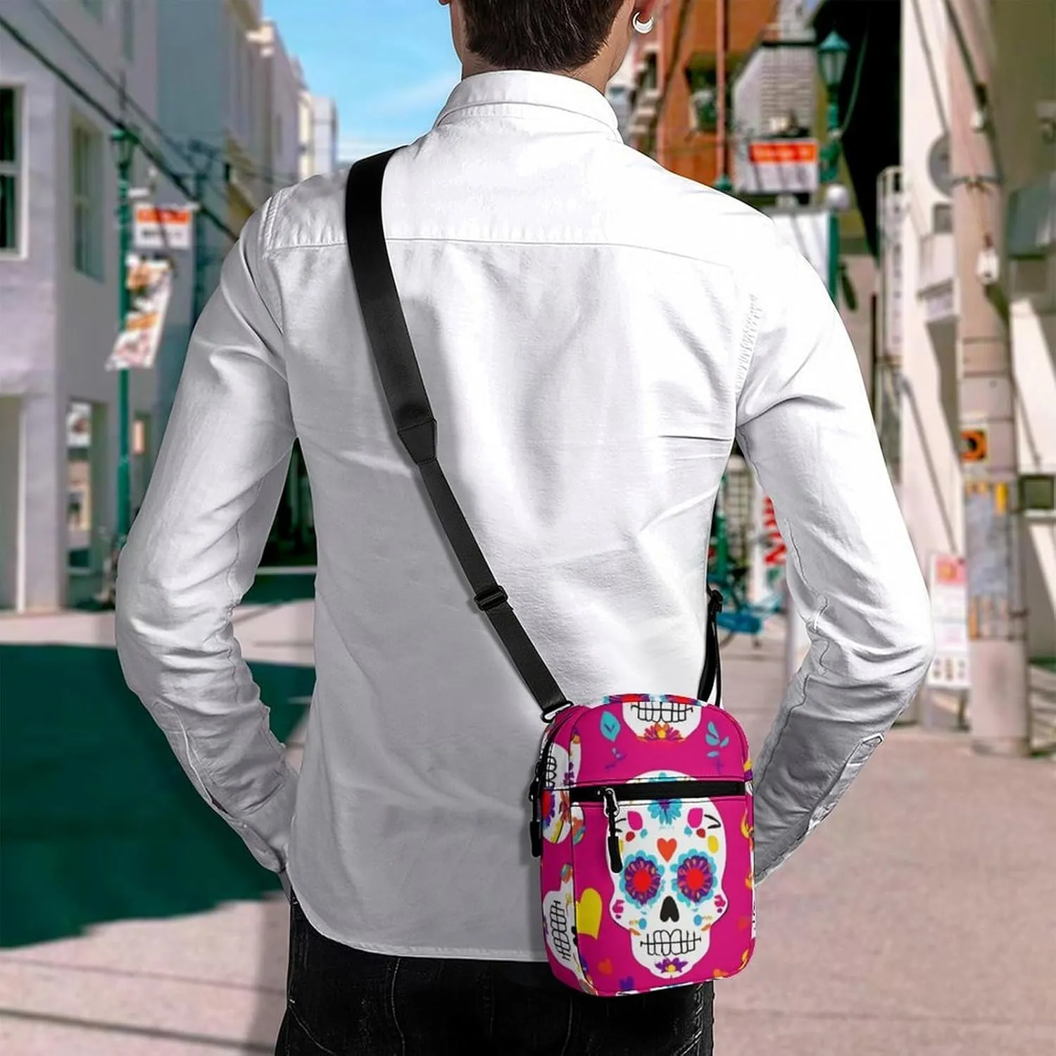 Portable Crossbody Shoulder Bag for Women, Travel Mini Pouch Waterproof Casual Zipper Cell Phone Purse