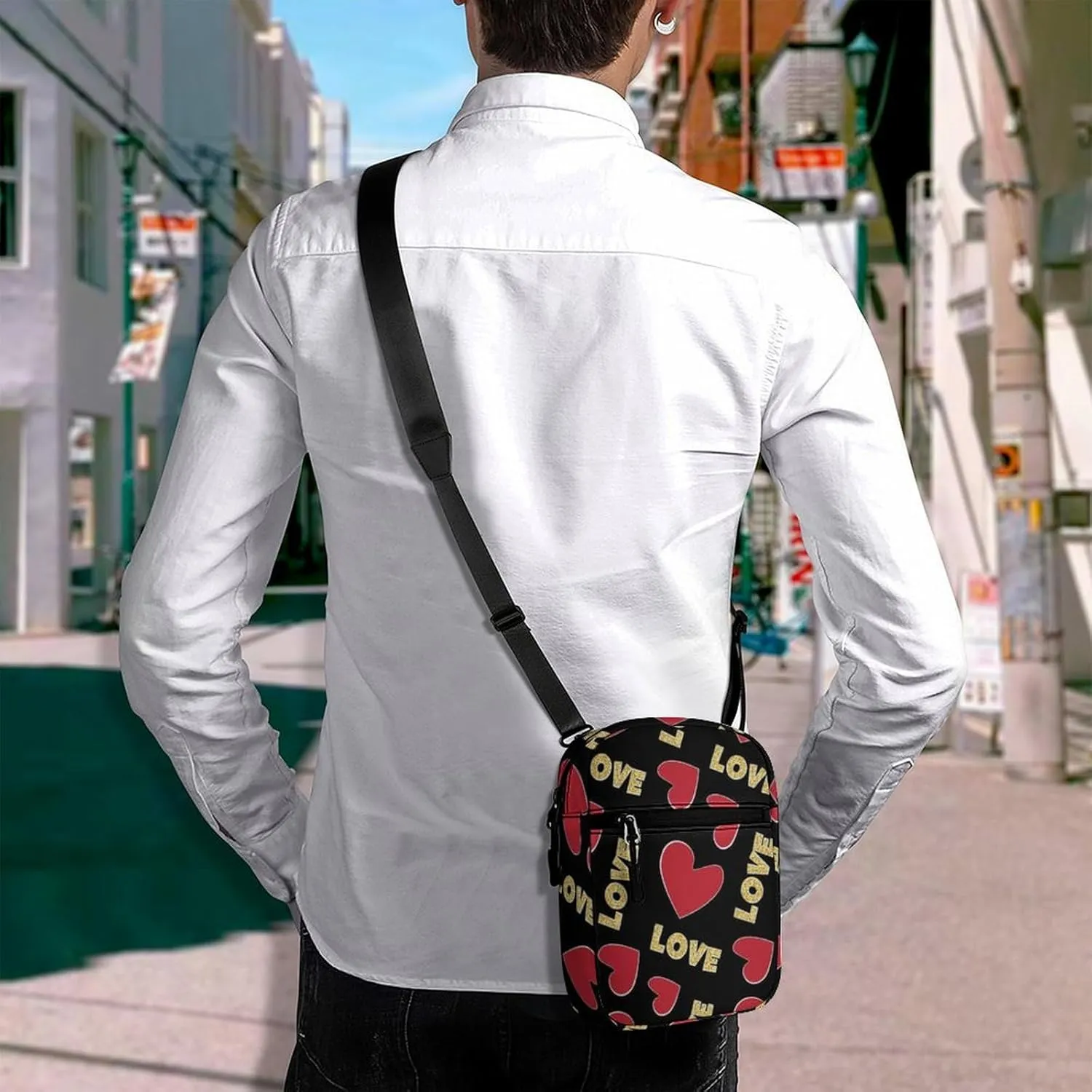 Portable Small Crossbody Bag for Women Men, Casual Mini Cell-phone Pouch Travel Shoulder Bag
