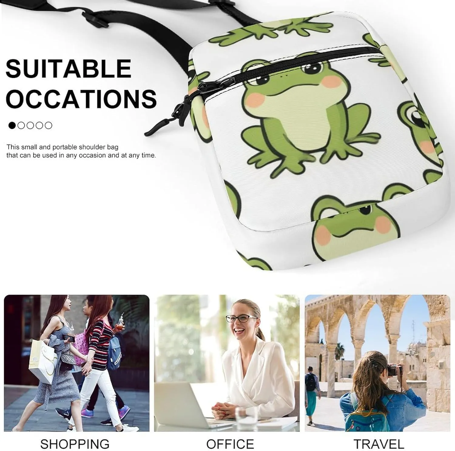 Portable Small Crossbody Bag for Women Men, Casual Mini Cell-phone Pouch Travel Shoulder Bag