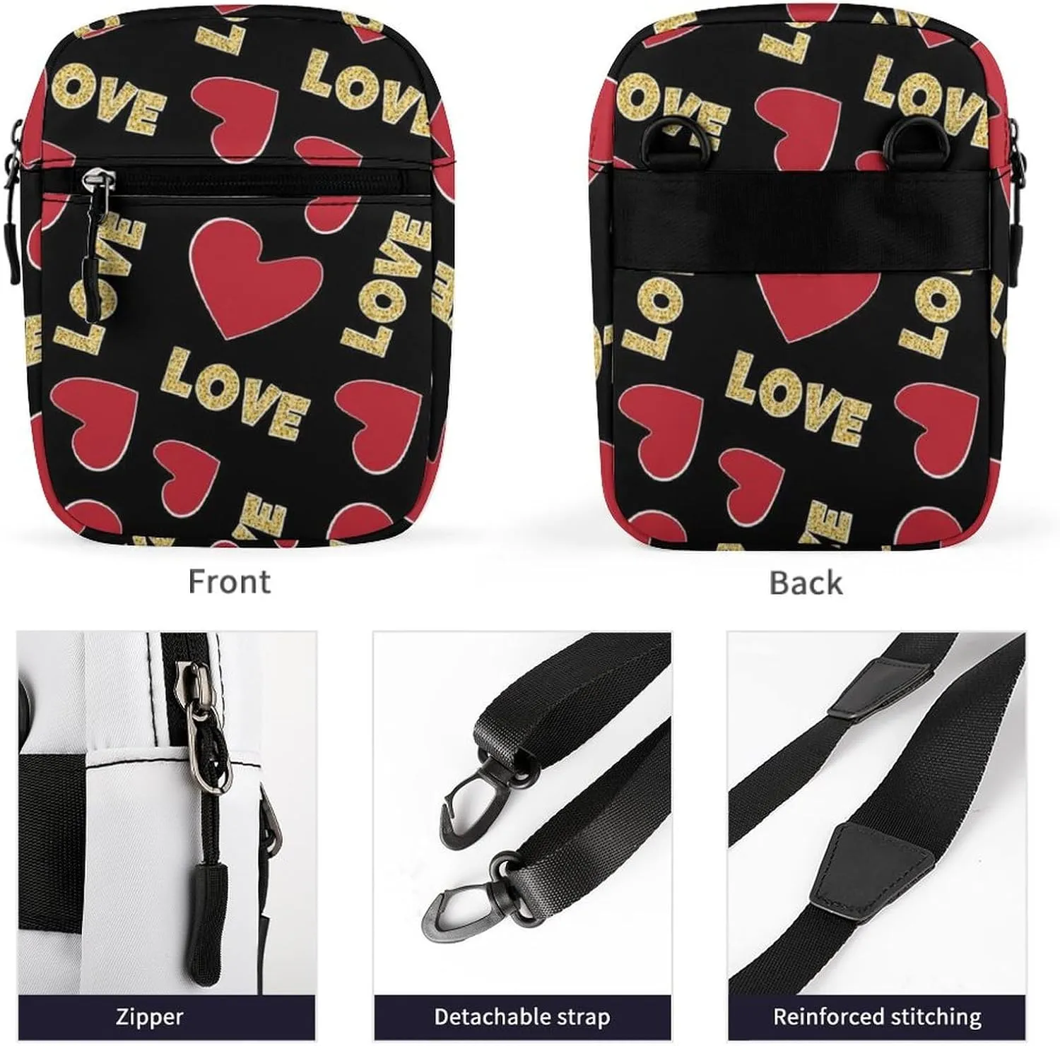 Portable Small Crossbody Bag for Women Men, Casual Mini Cell-phone Pouch Travel Shoulder Bag