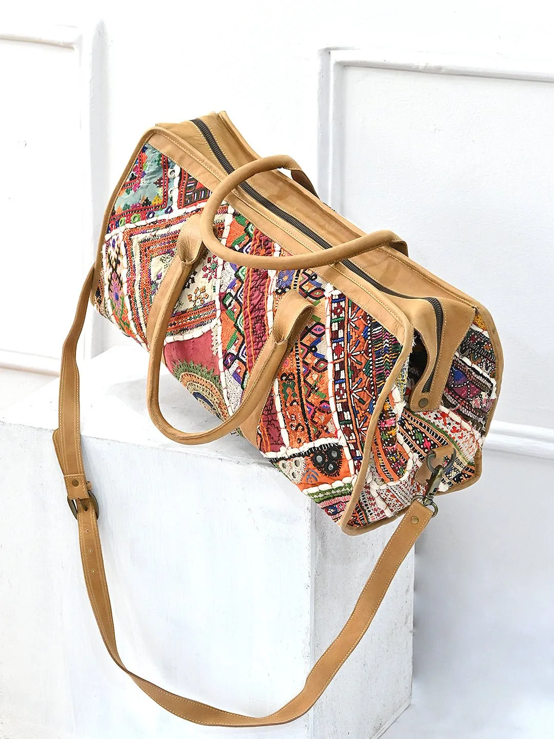 PORTICO - VINTAGE FABRIC PATCHWORK TRAVEL BAG