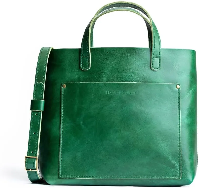 Portland Leather Goods Medium Crossbody Tote for Women – Handmade from the Finest Full-Grain Hides
