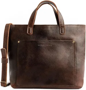 Portland Leather Goods Medium Crossbody Zipper Tote for Women – Handmade from the Finest Full-Grain Hides