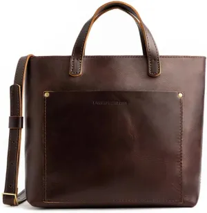 Portland Leather Goods Medium Crossbody Zipper Tote for Women – Handmade from the Finest Full-Grain Hides