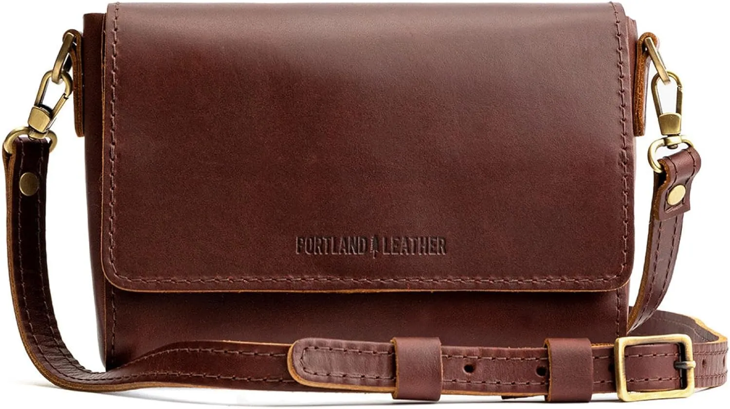 Portland Leather Goods Metro Mini Crossbody Bag for Women – Handmade from the Finest Full-Grain Hides