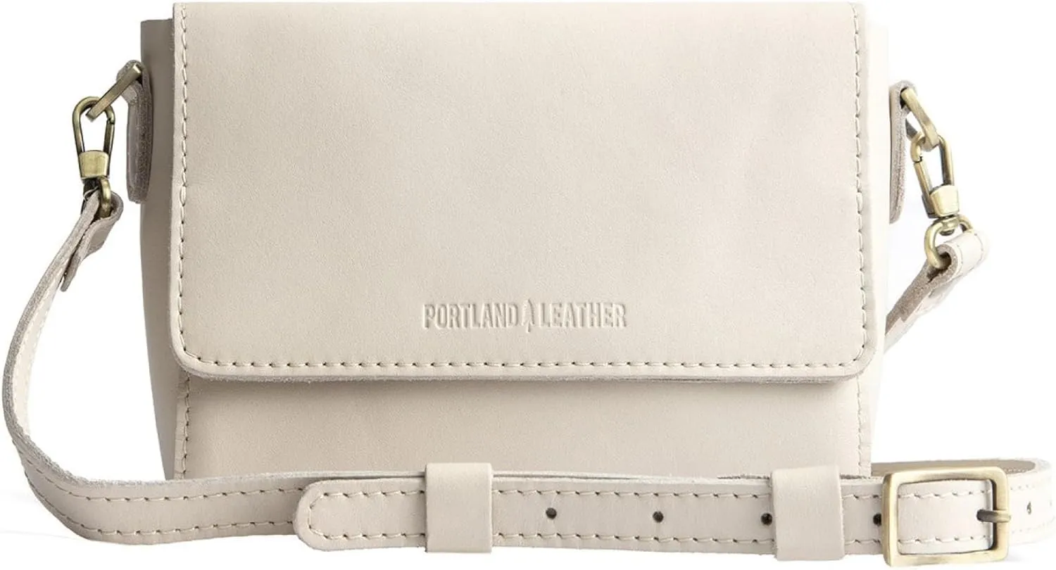 Portland Leather Goods Metro Mini Crossbody Bag for Women – Handmade from the Finest Full-Grain Hides