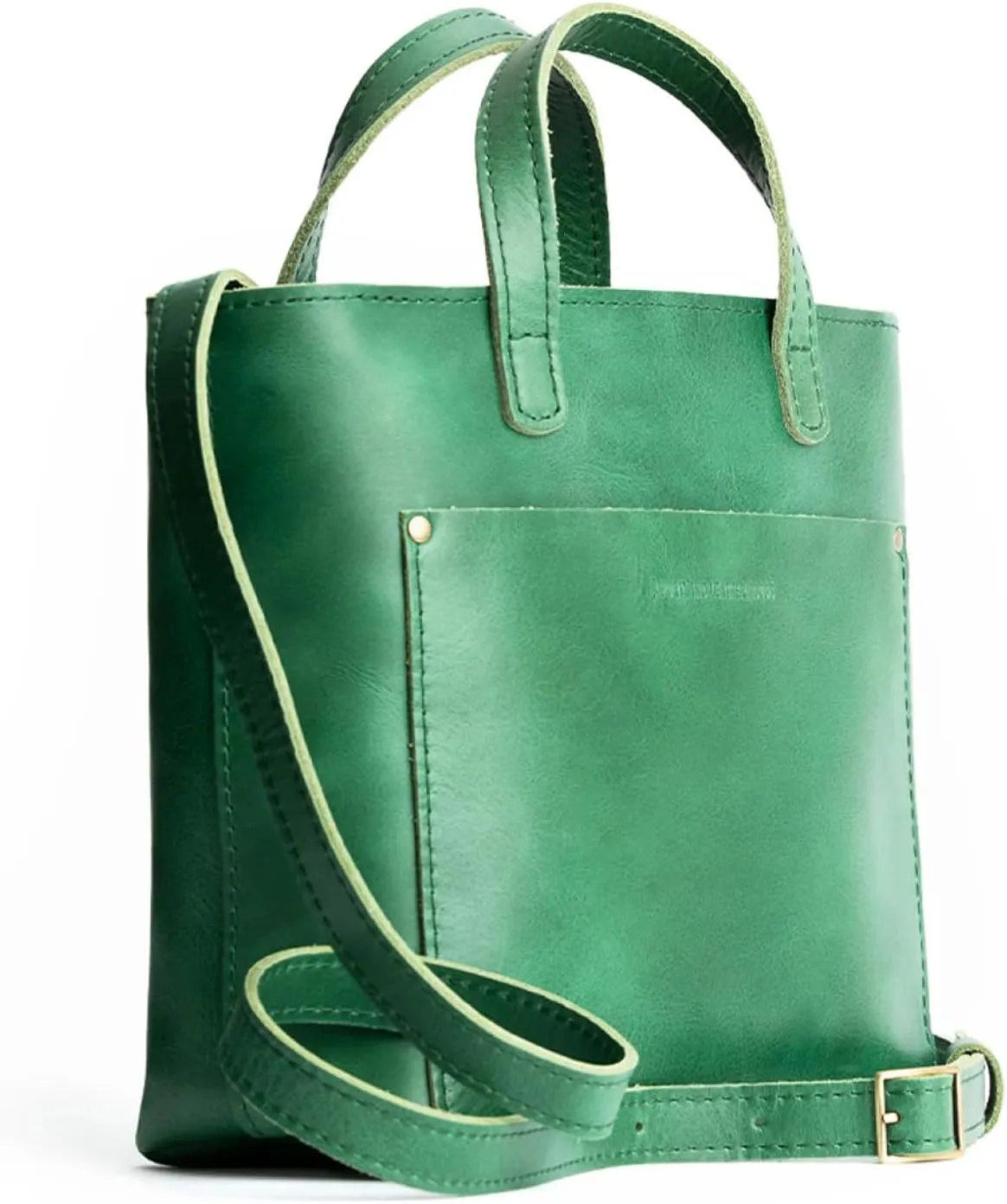 Portland Leather Goods Mini Crossbody Tote Bag for Women – Handmade from the Finest Full-Grain Hides – Adjustable Strap