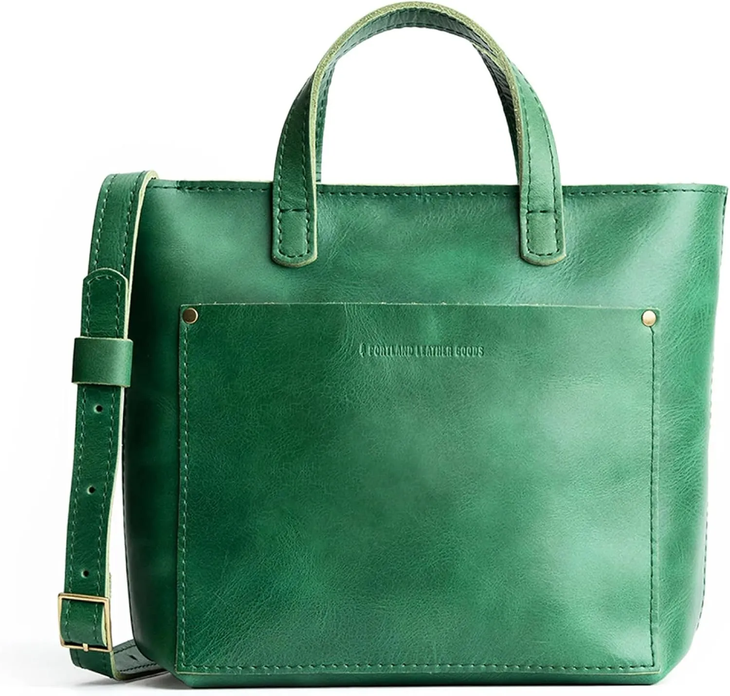 Portland Leather Goods Mini Crossbody Tote Bag for Women – Handmade from the Finest Full-Grain Hides – Adjustable Strap