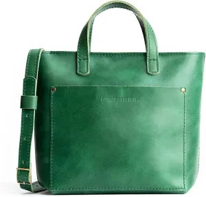 Portland Leather Goods Mini Crossbody Tote Bag for Women – Handmade from the Finest Full-Grain Hides – Adjustable Strap
