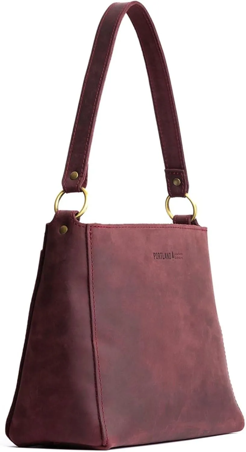 Portland Leather Goods Triangle Shoulder Bag for Women – Handmade from the Finest Full-Grain Hides