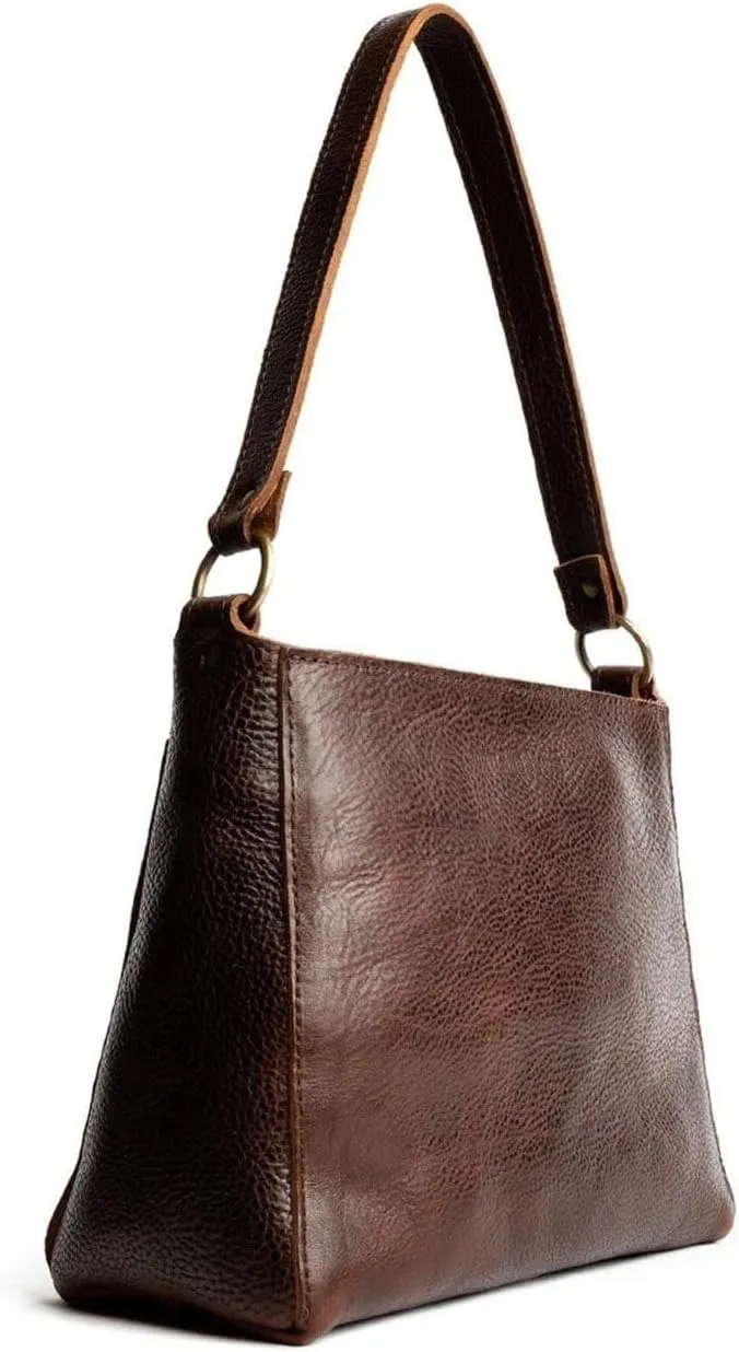 Portland Leather Goods Triangle Shoulder Bag for Women – Handmade from the Finest Full-Grain Hides