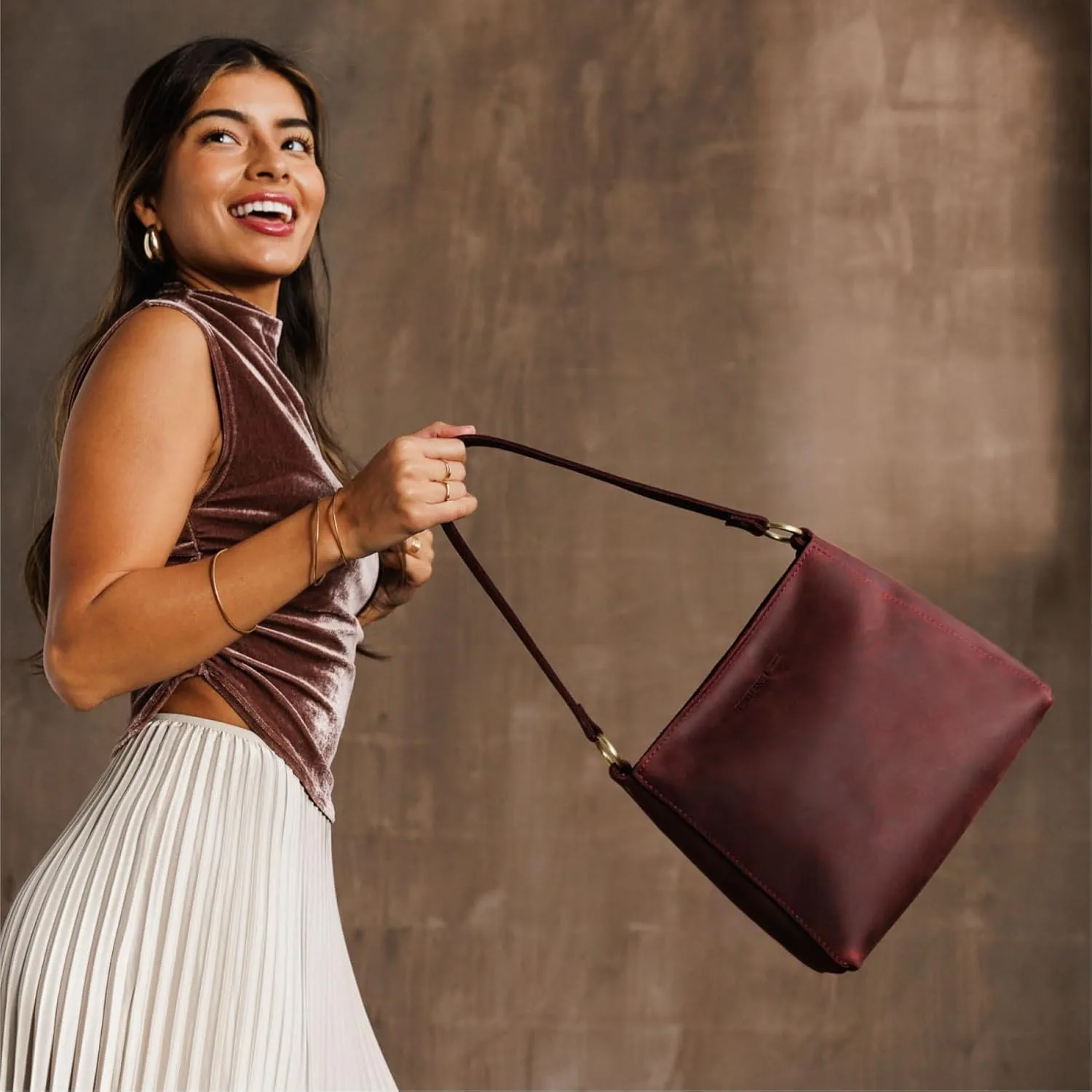 Portland Leather Goods Triangle Shoulder Bag for Women – Handmade from the Finest Full-Grain Hides