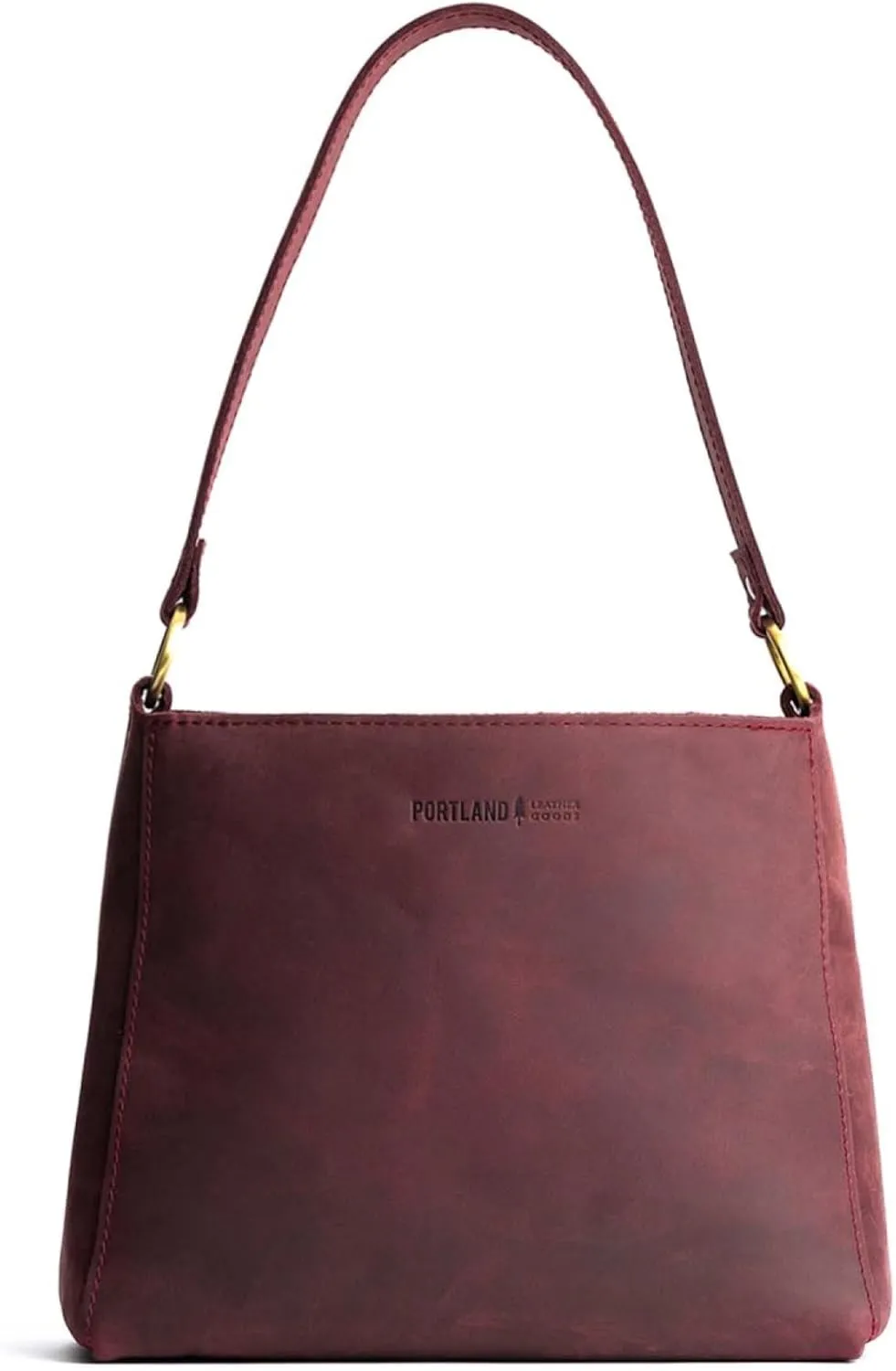Portland Leather Goods Triangle Shoulder Bag for Women – Handmade from the Finest Full-Grain Hides