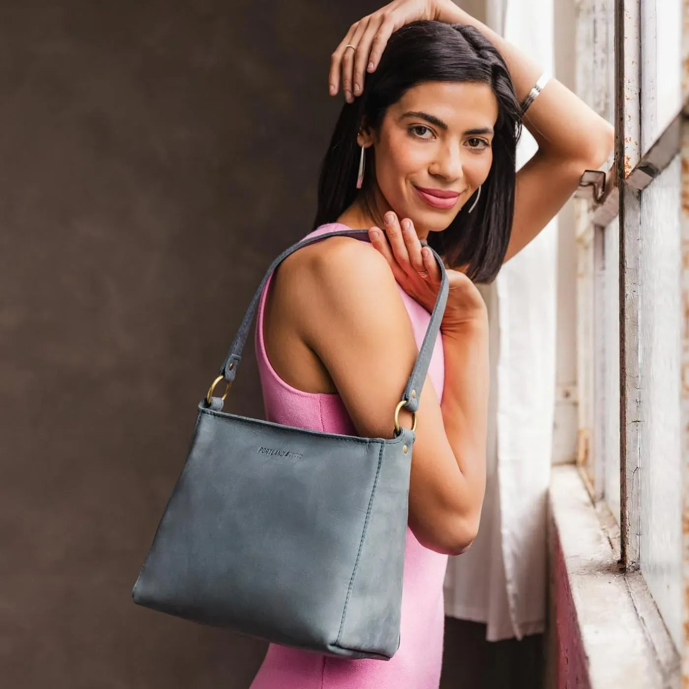 Portland Leather Goods Triangle Shoulder Bag for Women – Handmade from the Finest Full-Grain Hides