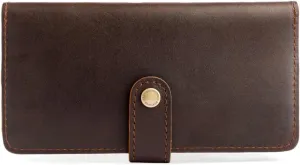 Portland Leather Goods Women's Bifold Wallet – Slim Design with Secure Snap, 8 Card Slots & Interior Zipper Pocket – Grizzly