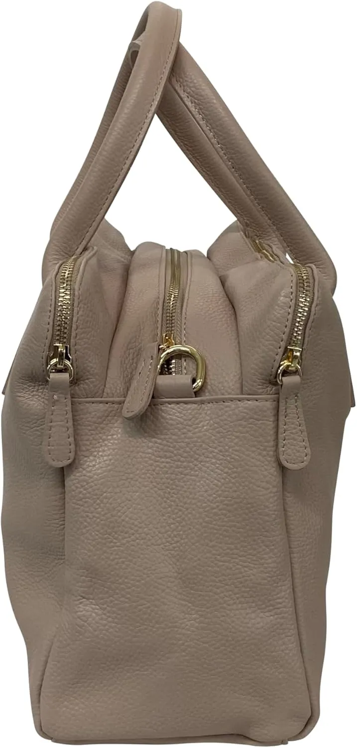 Premium Italian Leather Handmade in Florence, Italy. Satchel Shoulder Bags for Women with Full-Grain Leather Made in Italy