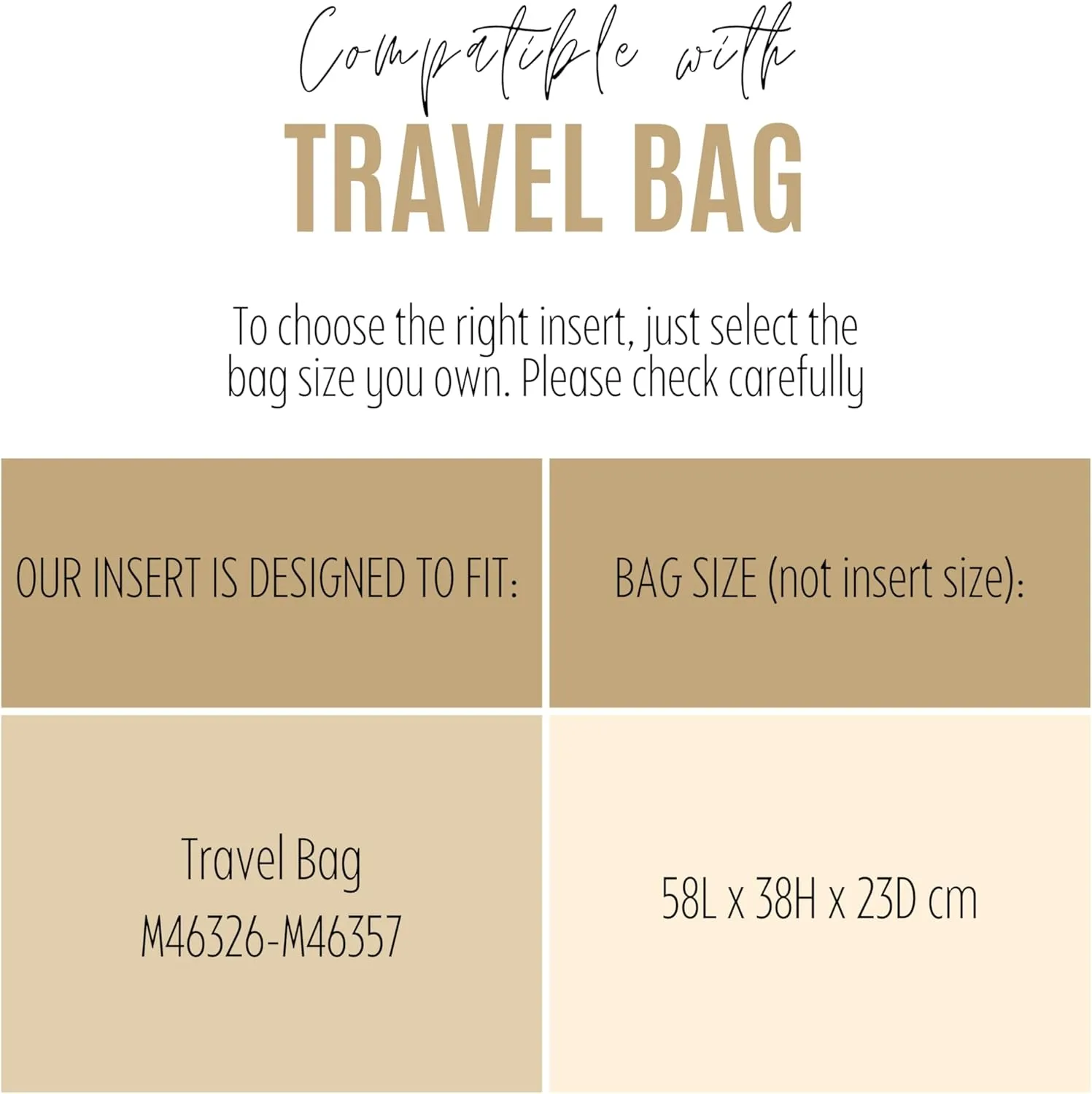 Premium Purse Organizer compatible with Lv Travel Bag Organizer Insert - Handmade Bag Organizer 2mm Thick, Perfect fit for Travel Tote (Brown, For Travel Bag)