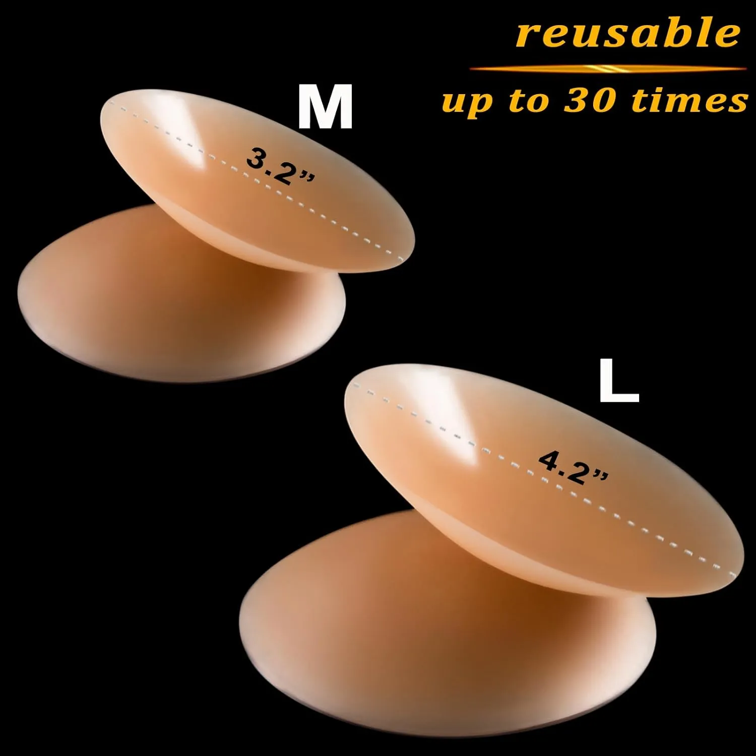 PRETTYWELL Nipple Covers for Women,Waterproof Nipple Pasties Reusable,Ultra Thin Adhesive Silicone Nipple Cover Petals